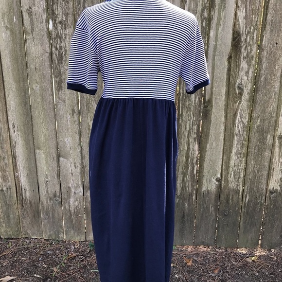 Blue and White knit Dress Size M - Picture 5 of 8